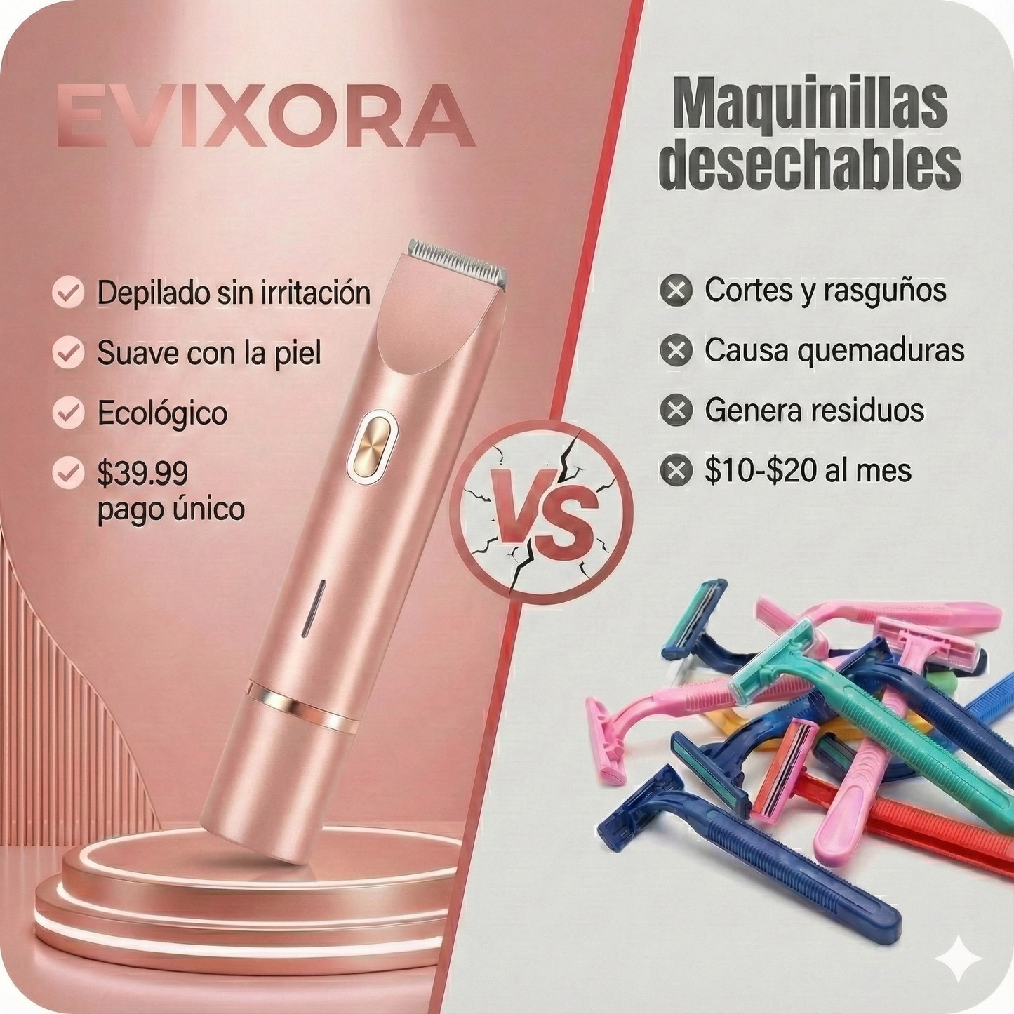 2 en 1 Afeitadora Waterproof