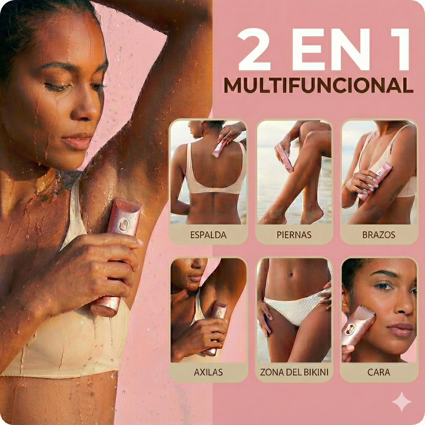 2 en 1 Afeitadora Waterproof